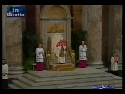 Papst Benedikt XVI. sitzt auf dem Thron Gottes Dies ist ein Greuel der Verwüstung 25.04.2005 Abfall
