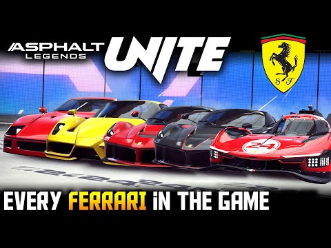 Asphalt Legends Unite: Full 𝐅𝐞𝐫𝐫𝐚𝐫𝐢 Showcase (Every Car in-game)