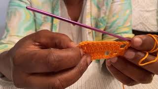 የሙሌትና የክፍተት የክሮቼት ንድፍ አሰራር  ( Fillet Pattern Crotchet Work) ቁጥር ሶስት