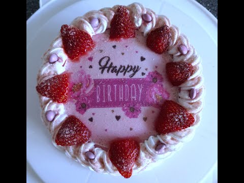 Mascarpone-Sahnecreme-Torte mit Hugo-Mandel-Biskuit (vegan)