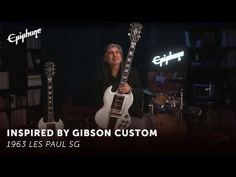 Epiphone "Inspired by Gibson Custom" '63 Les Paul SG Custom with Maestro Vibrola Classic White image 21