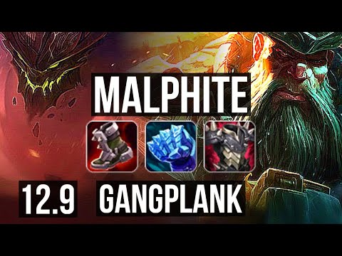 MALPHITE vs GANGPLANK (TOP) | 6/1/10, Dominating, Rank 15 Malph | BR Master | 12.9