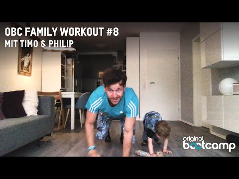 7 Min. Eltern & Kind Workout "Babyrakete & Tiger" | OBC Family Workout #8