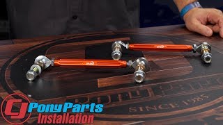 2015-2023 Mustang Drake Muscle Cars Sway Bar End Link Adjustable Front Pair Installation
