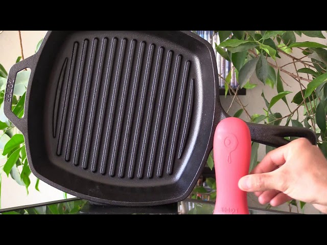 Vídeo relacionado con Lodge INLODGE.L8SGP3 Sartén Grill Cuadrada, Inoxidable, 26 cm