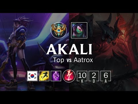 Akali Top vs Aatrox - KR Challenger Patch 8.22