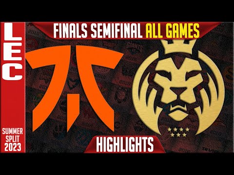 FNC vs MAD Highlights ALL GAMES | LEC Summer 2023 Finals Semifinals | Fnatic vs MAD Lions