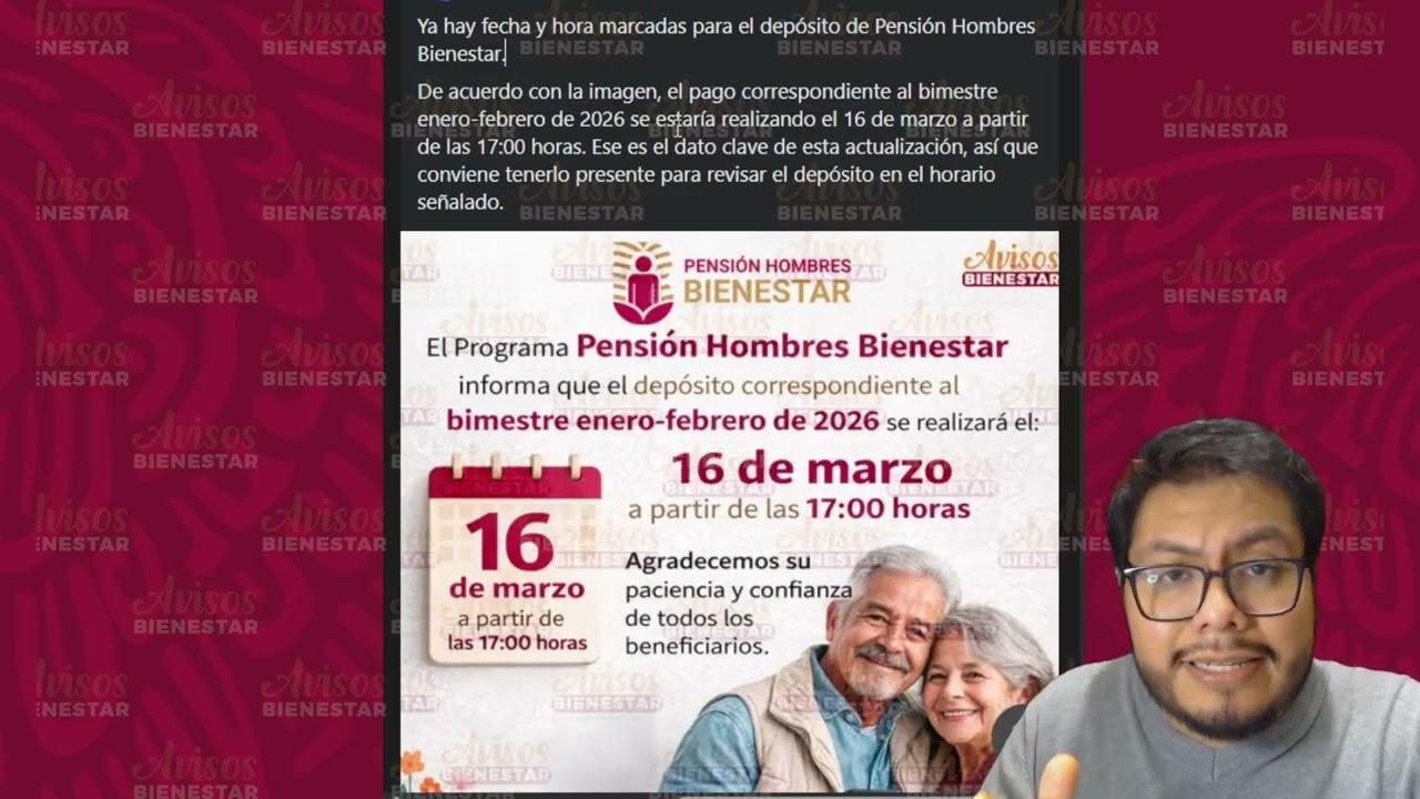 ¡PENSIÓN HOMBRES BIENESTAR!  ya esta el pago del bimestre enero - febrero 2025
