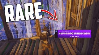 Dropping My RAINBOW CRYSTAL Through a Wall *INSANE EXPERIMENT* - Fortnite Save The World