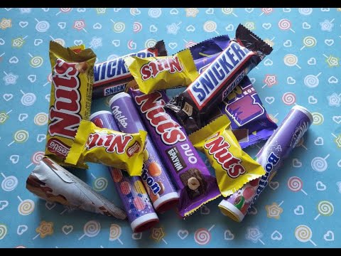 ASMR unboxing of sweets, candy. Nestle, Snickers, Milka. Yummy.😋 Pleasant rustling. 💓💗