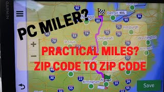 PC Miler - Practical Miles - Zip Code to Zip Code