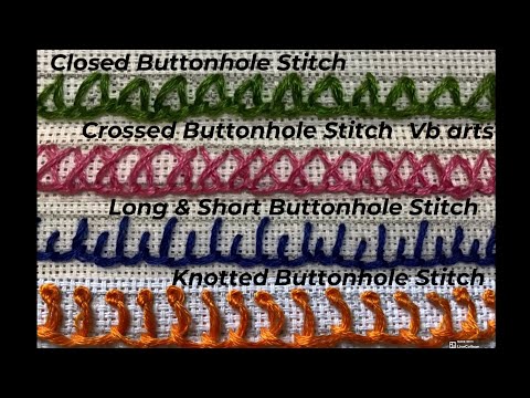 Variationen des Knopflochstichs | Handstickerei für Anfänger | vb arts | Grundstiche