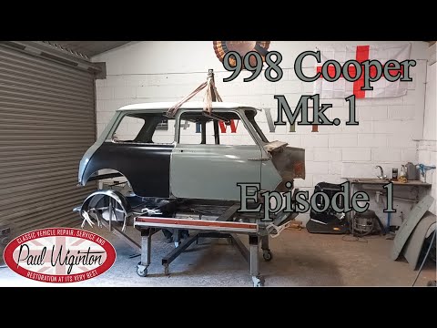 Full restoration of a customer's Mk1 Classic Mini 998 Cooper Bodyshell Ep.1/2