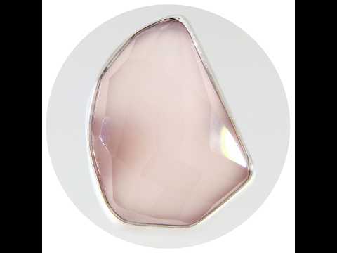 Inel Argint 925 Cuart roz fatetat Natural - Elegant si Subtil