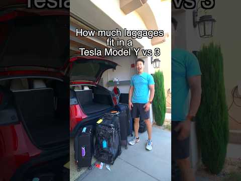 Tesla Model Y vs 3 Luggage Test