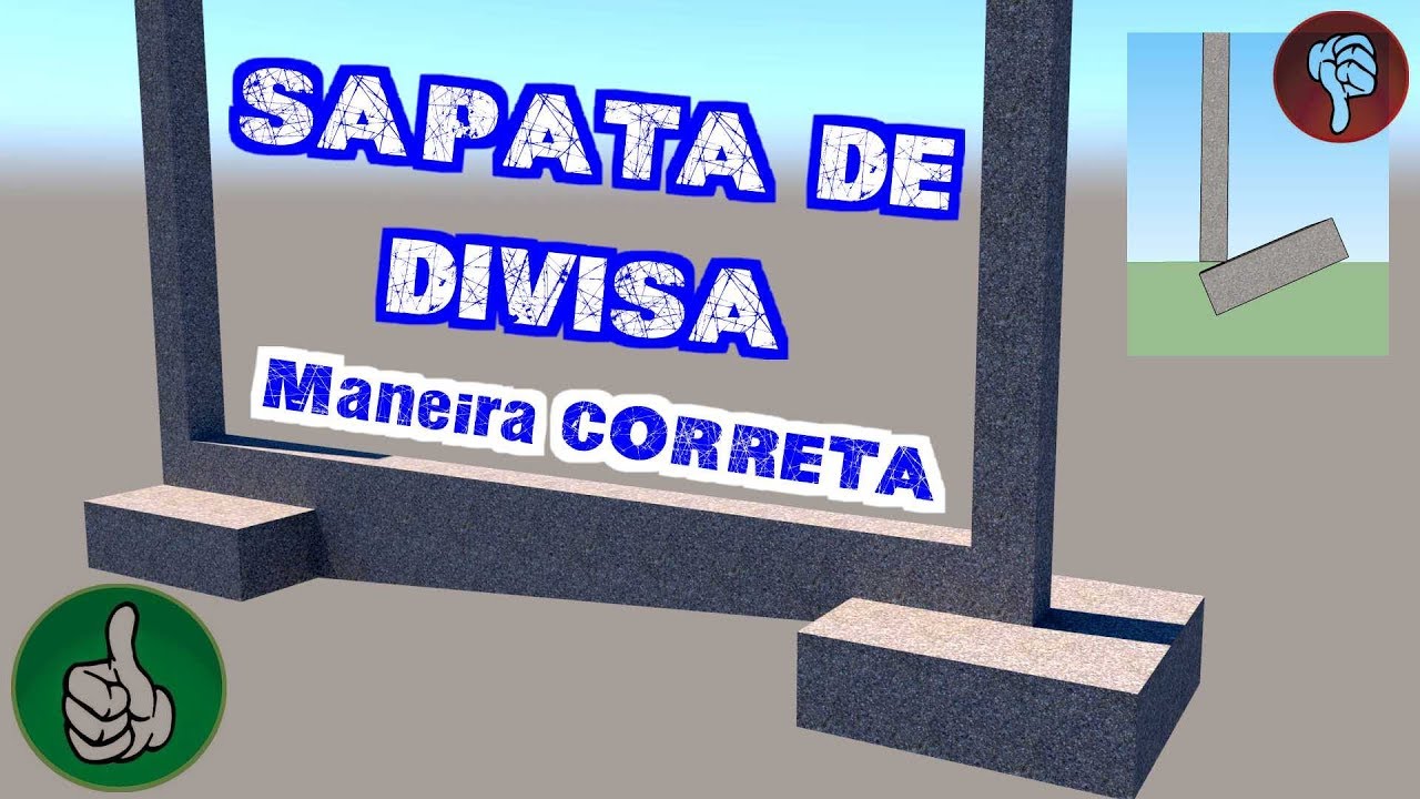 Como fazer uma sapata de divisa da maneira correta