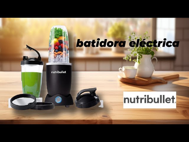 Vídeo relacionado con Nutribullet Pro 1200, Batidora Eléctrica, Trituradora, Batidora de Batidos, Trituradora Multifuncional, 1200w de potencia, vasos de 700ml y 900ml, negro, NB120MB