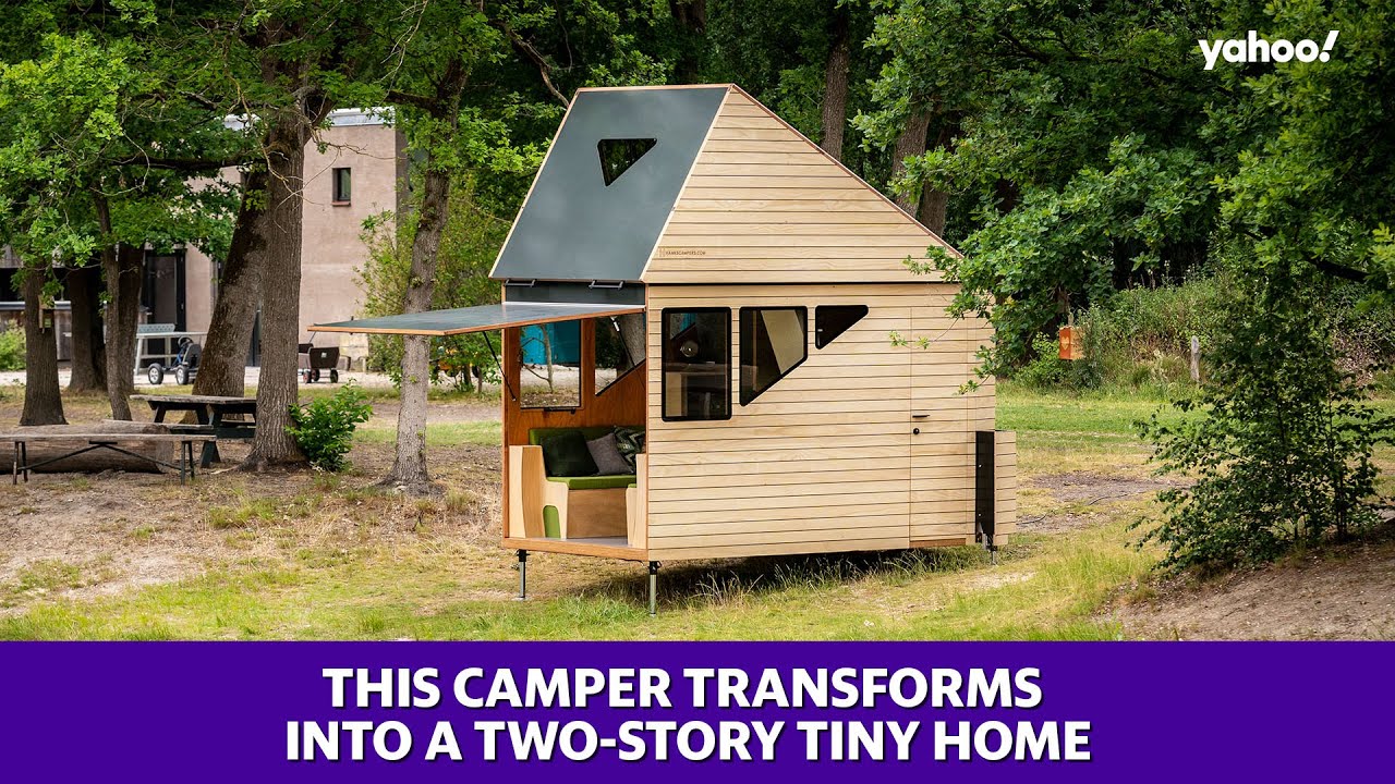 This camper transforms into a two-story tiny home