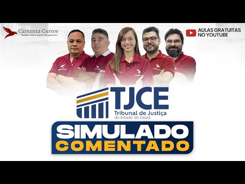 Concurso TJCE Simulado Comentado Disciplina Geral Questões ao Vivo