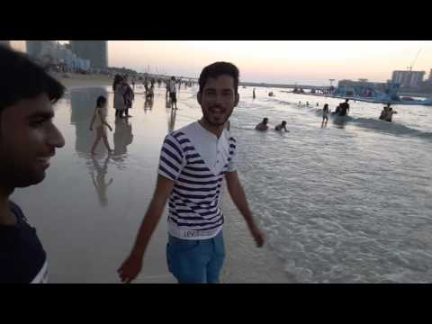 Marina beach dubai with afzal and shoib