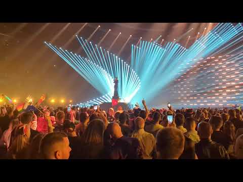 Evidemment from La Zarra from the crowd in M&S Arena. Eurovision Song Contest 2023 Grand Final
