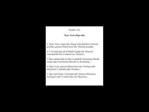 Ngoy' Jesus Shigandje, ongay' ndaa pukithwe - Oshiwambo Hymn - Ehangano 581