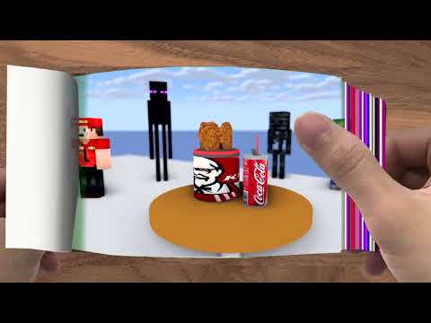 FLIPBOOK  Monster School  FAT 2 FIT CHALLENGE   Minecraft Animation002