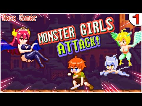 Monster Girls Attack! - Super Mamono Sisters Gameplay Walkthrough (Part 1)