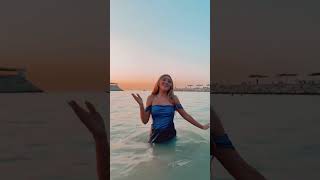 the water was so deep help #fyp #dresses #dress #foryoupageofficiall #ayiahsoufi #sunset #blowup