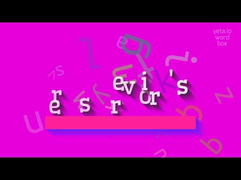 RESERVOIR'S - HOW TO PRONOUNCE IT? #reservoir's