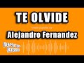 Alejandro Fernandez - Te Olvide (Versión Karaoke)