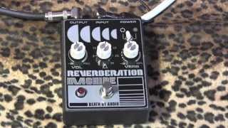 Video thumbnail for Death By Audio Reverberation Machine pedal demo with Dr Z Antidote by gearmanndude