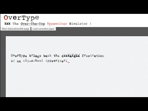 OverType Brings Back the Nostalgia of an Old-School Typewriter