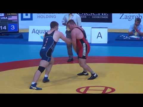 JR WORLD GR: 120 kg quarters - Coon (USA) pin Mertse (HUN)