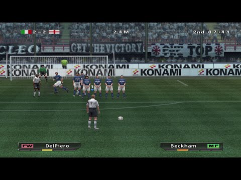 Pro Evolution Soccer ✪ PS2 Gameplay | ENGLAND vs ITALY (1080p)
