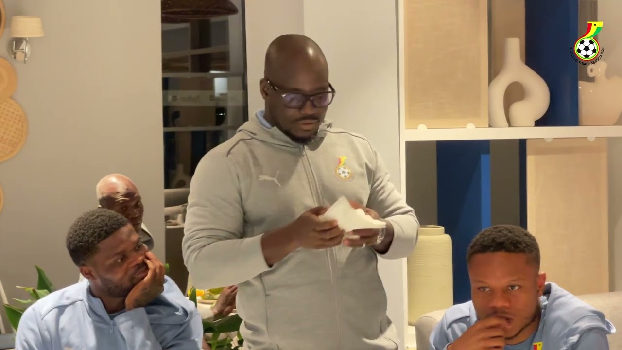 (Video): Black Stars Legends Stephen Appiah & Asamoah Gyan Motivate Team Ahead of Madagascar Match