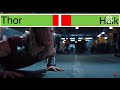 Thor vs Hulk (Avengers) with healthbars