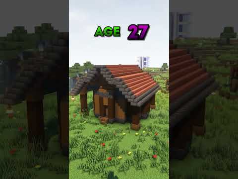 Minecraft Building at Different Ages? 🤔 #shorts