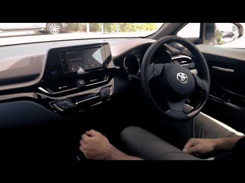 Demonstrating Park-Assist function on the Toyota C-HR Luxury