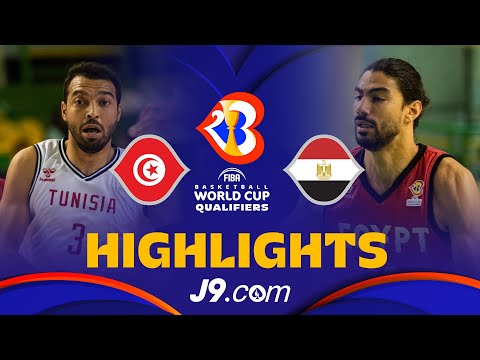 🇹🇳 Tunisia vs 🇪🇬 Egypt | J9 Basketball Highlights - #FIBAWC 2023 Qualifiers