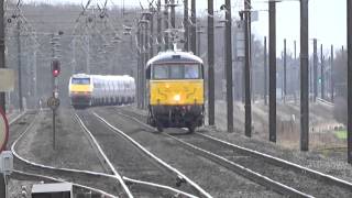preview picture of video 'Brand New in Caledonian Sleeper Livery - 86101 passing Northallerton'