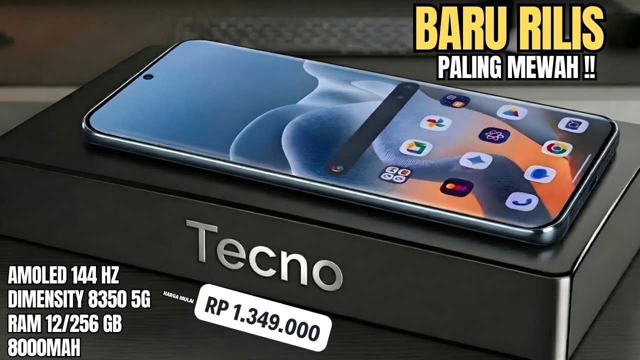 8000mAh, 12/256 GB, 50MP OIS SONY‼️HP TECNO TERBARU DAN TERBAIK APRIL 2026