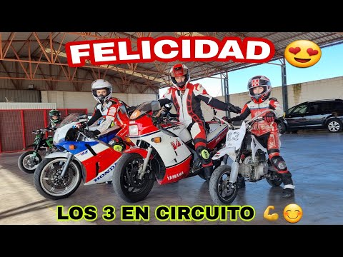 😍LA FELICIDAD EXISTE!! Con OIER e IZARO JUNTOS en circuito🥰 Motos RD500, NC30, PITBIKE 190