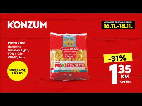 Vikend akcija u Konzumu! 16.11.-18.11.2018.
