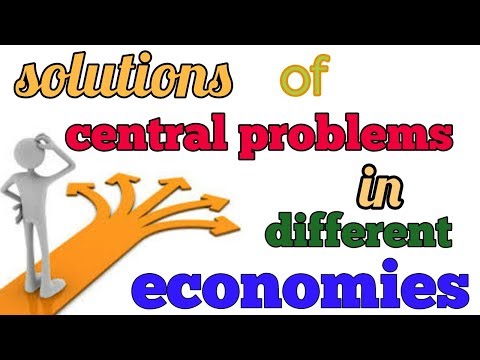 Solutions of central problems in different economy