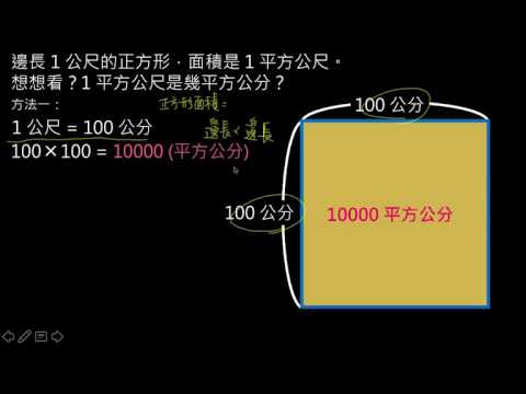 觀念 1 平方公尺等於幾平方公分 數學 均一教育平台