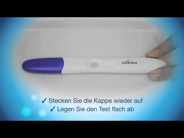 Wie Sie den Clearblue Visual Schwangerschaftstest mit sich färbender Testspitze anwenden