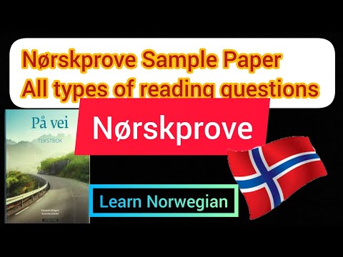 Nørskprove A1-A2 Sample paper for different reading Questions #nørskprove #norwegian