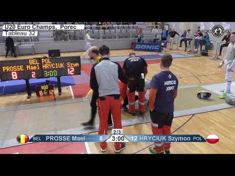 2020 xx T32 07 M S Individual Porec CRO ZC Juniors YELLOW HRYCIUK POL vs PROSSE BEL