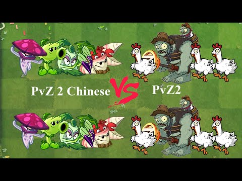 Every Plant Max Level Pvz2 Vs PvZ2 Chinese version Vs Chicken Zombie & Wild West Gargantuar